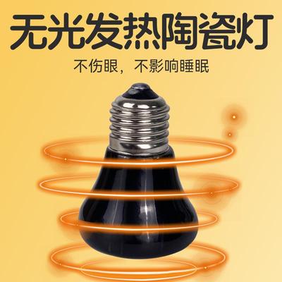 芦丁鸡陶瓷保温灯小鸡无光加热灯饲养箱鸟用鹦鹉育雏雏鸡保暖灯泡