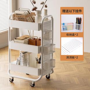 易瑞康移动书架带轮儿童手推车置物架学生书本储物层架书柜小推车