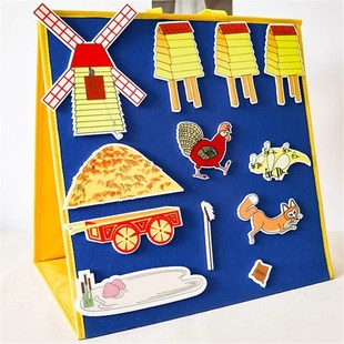 母鸡萝丝去散步绘本毛毡玩具围裙剧道具英语故事表演早教学习教具