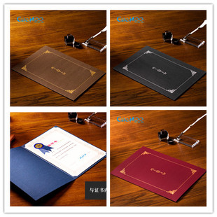 布谷鸟线框新式高雅文件封套 特种纸封皮 烫金颁奖会议文件夹