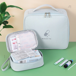 便携医药包药物收纳盒家庭药品箱布艺医疗应急用品储备健康急救包