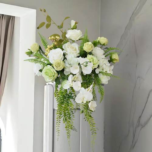 假花仿真花空调柜机冰箱顶装饰品摆件斗柜公司前台演讲台下垂桌花