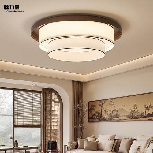 宋式美学客厅吸顶灯宋代美学禅意茶室书房卧室灯复古国风卧室灯具