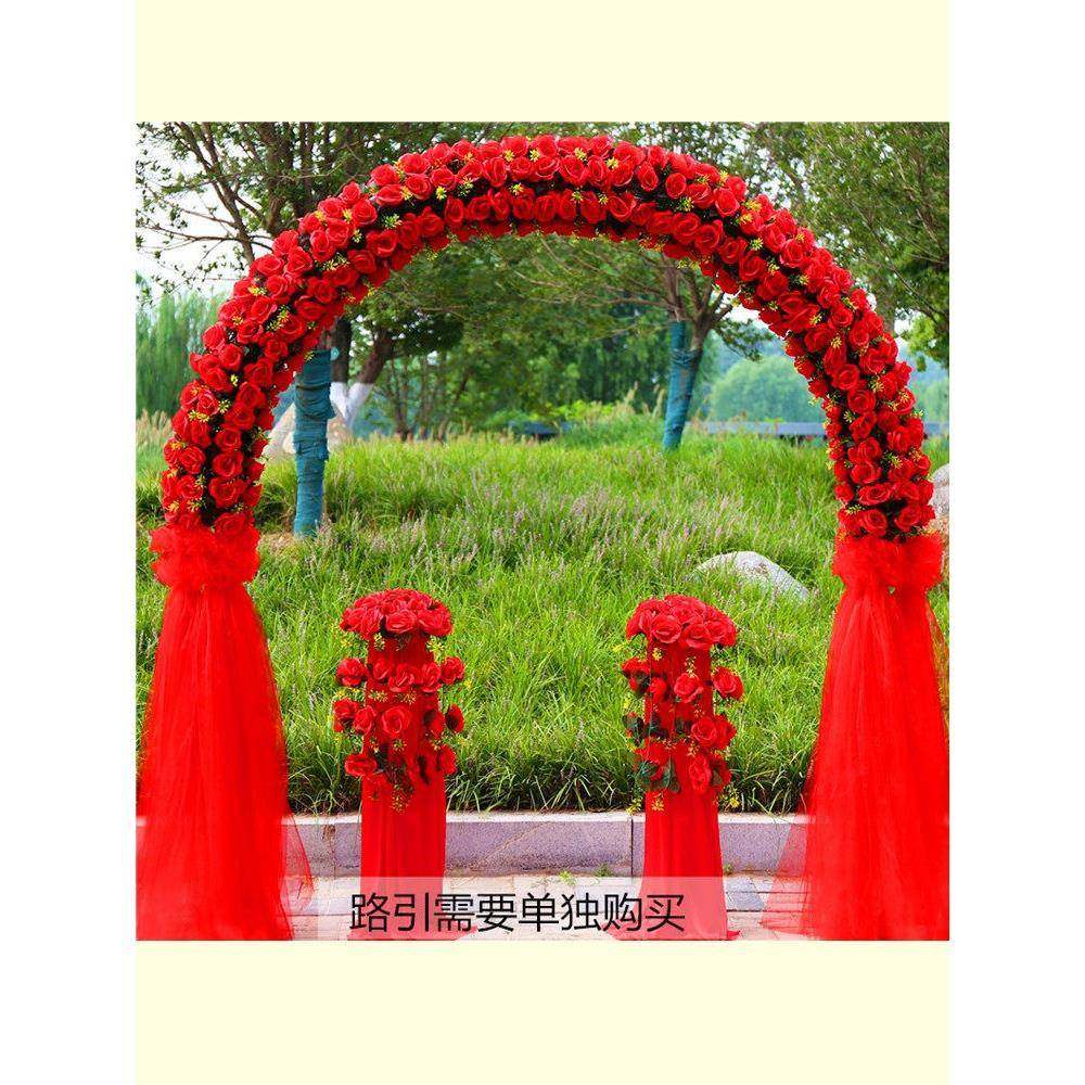 婚庆花门绢花拱门新款开业店庆活动拱门结婚拱门装饰婚礼布置花架