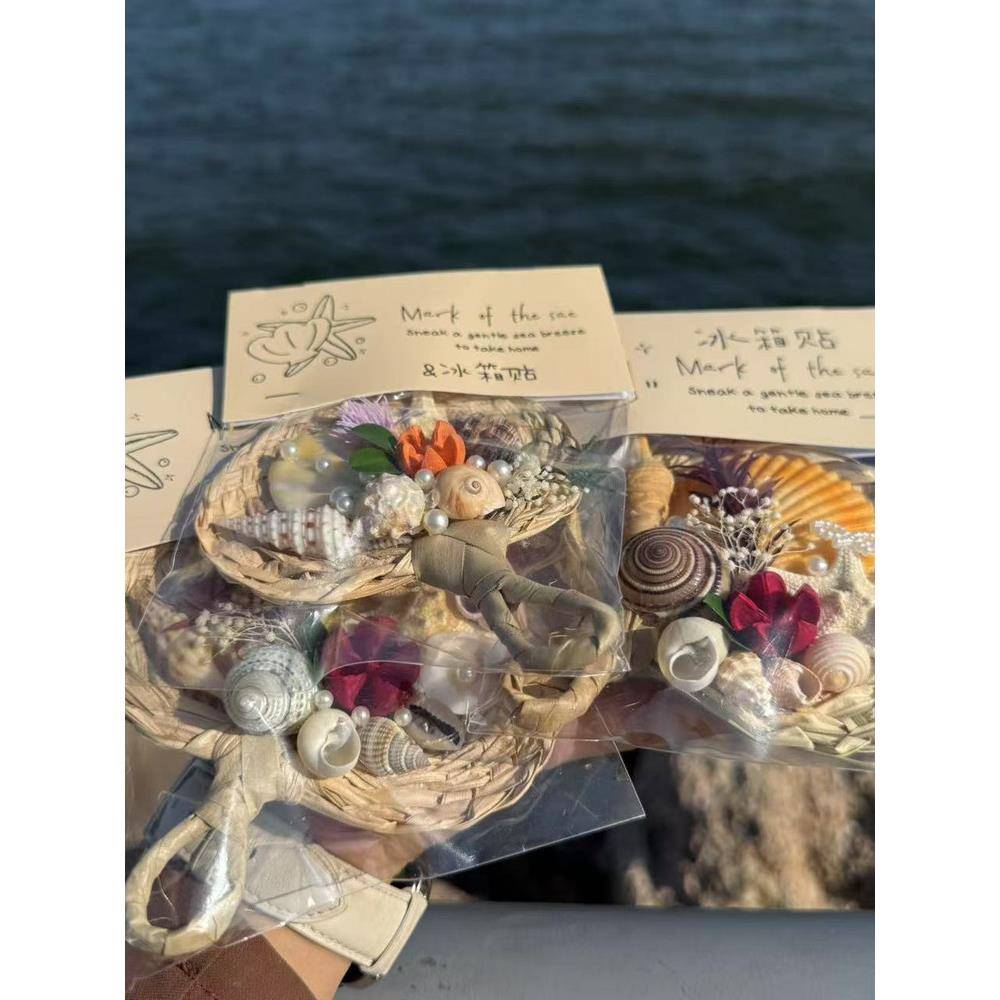 天然贝壳海螺冰箱贴磁贴创意礼品装饰品工艺品摆件儿童礼品