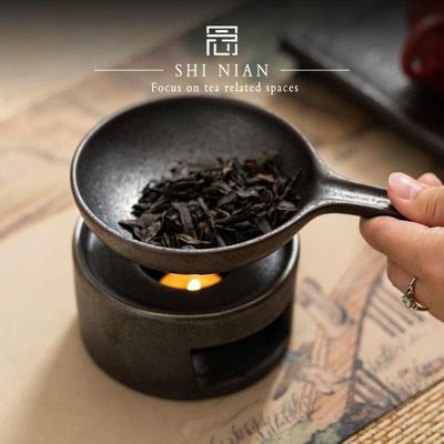 中式焙茶炉陶瓷粗陶茶叶提香器蜡烛加热烤茶炉醒茶家用茶道配件