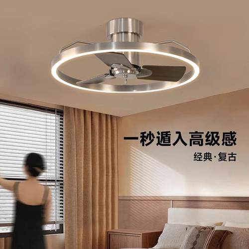 由里卧室吊扇灯吊扇灯饭厅中古客厅灯北欧覆古灯包豪斯书房吸顶灯