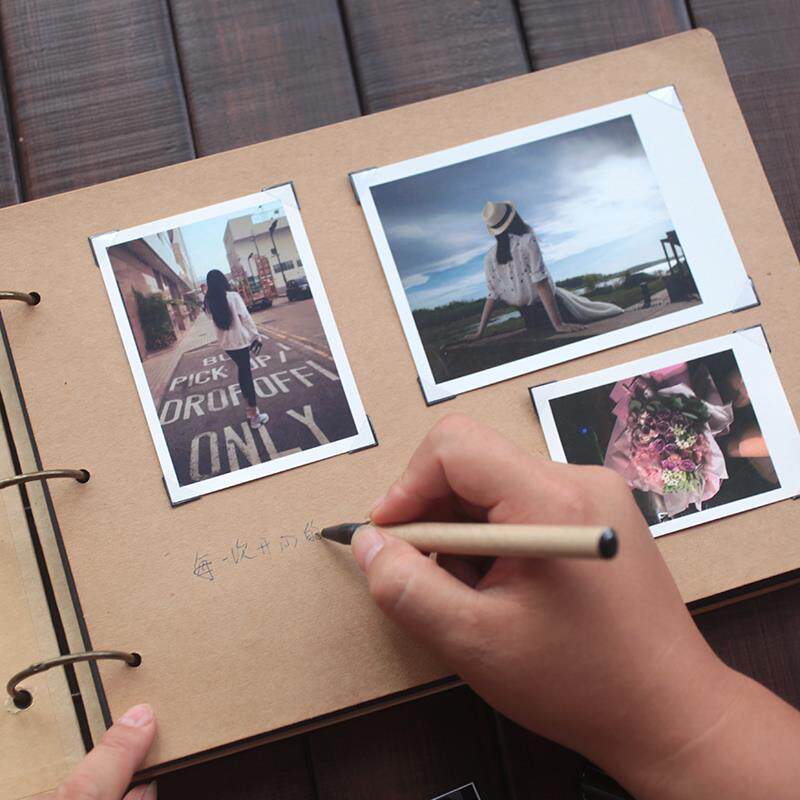 覆古牛皮纸DIY相册大型活页夫妇宝丽来手工粘礼物学生纪念相册