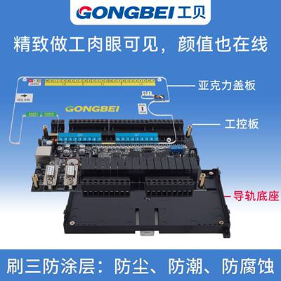 工贝PLC工控板GPU222 223 228兼容CPU224XP国产200可程式设计控制