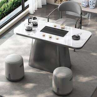 岩板茶桌椅组合2024新款轻奢现代高级感小户型家用阳台茶台泡茶桌