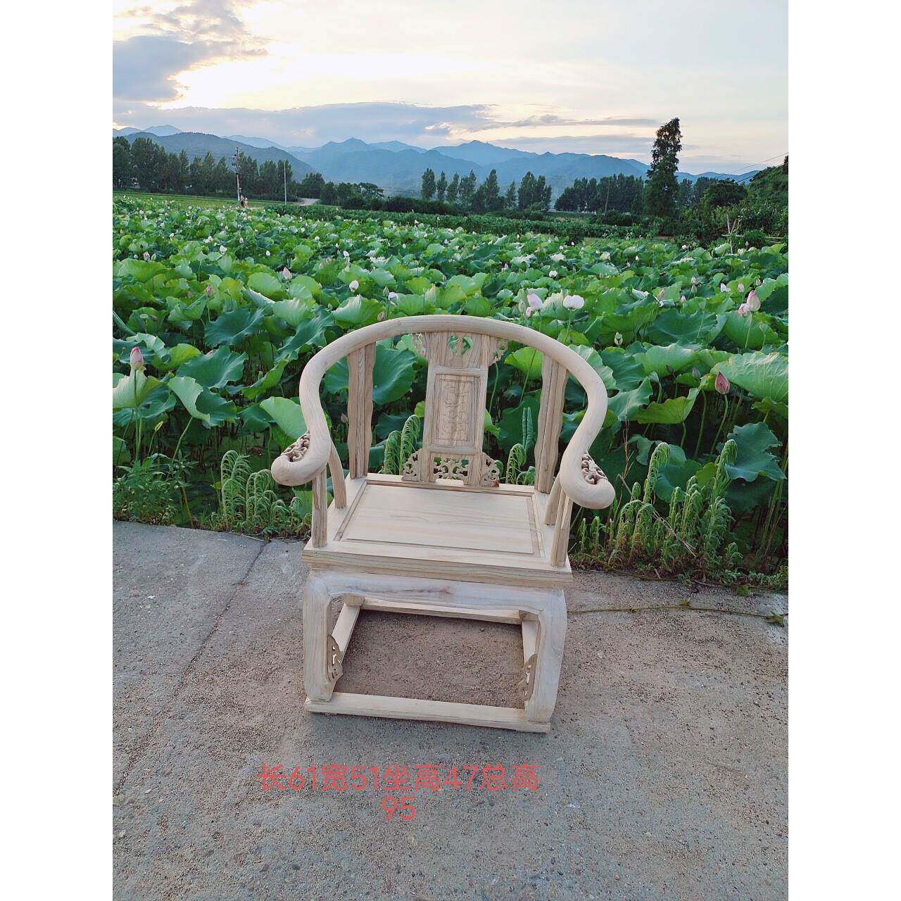 白色胚胎实木官员帽椅餐椅白色胚胎梳子靠背椅子扶手椅白色胚胎零