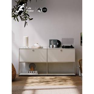 潮领袖包豪斯餐具柜壁挂式集成存储柜不锈钢Usm模块柜存储桶柜