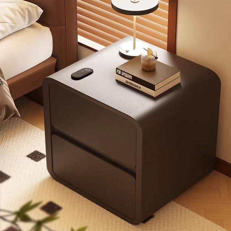 实木床头柜简约现代圆角黑色轻奢新款高级感家用卧室床边收纳柜子,住宅家具,床头柜,淘宝优惠券,粉丝福利购,淘宝优惠卷