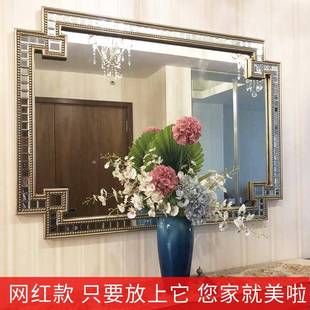 现代简约卫生间洗手间浴室镜子餐厅客厅沙发背景墙面装 饰镜子壁挂