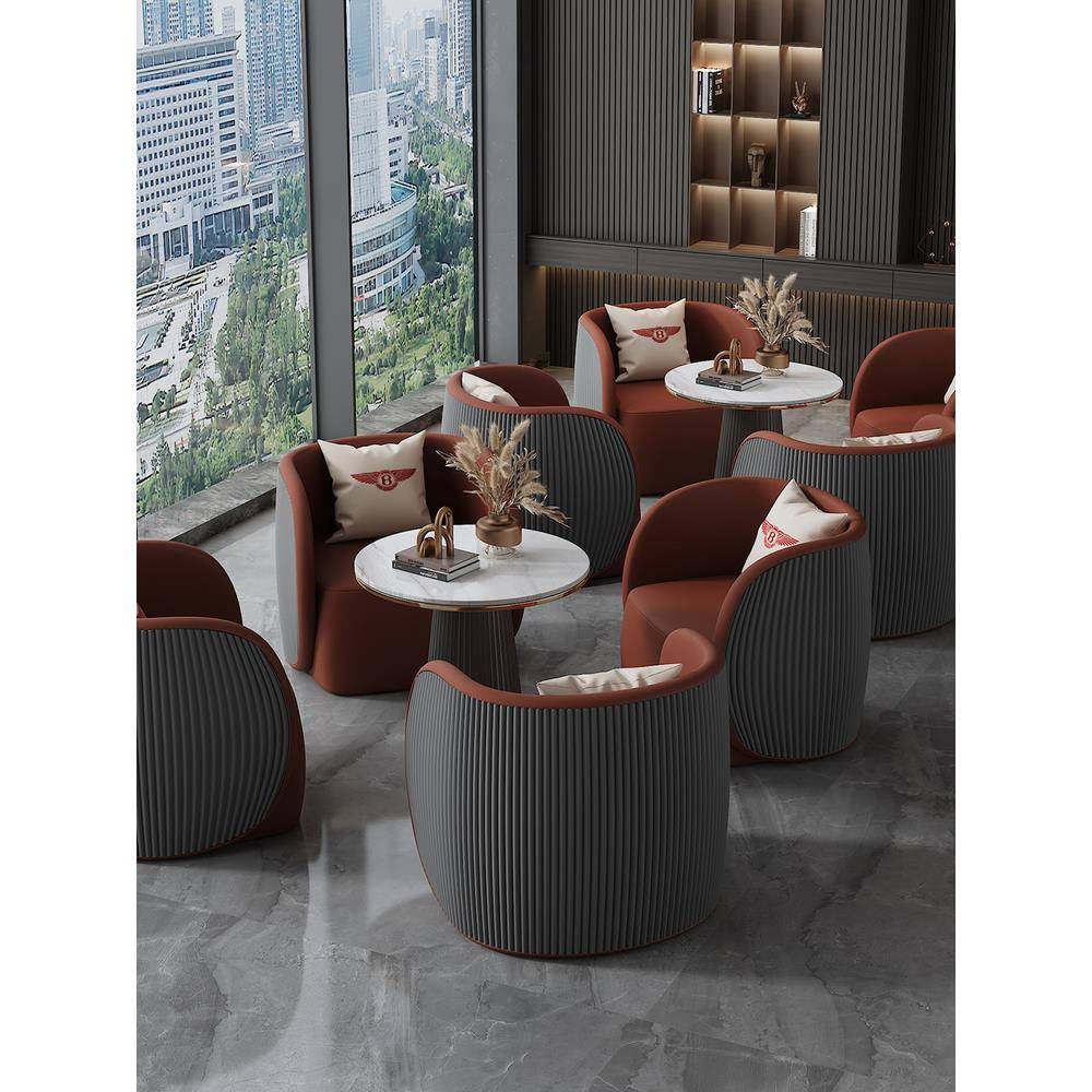 桐木传人洽谈桌椅组合售楼处轻奢酒店大堂办公室休息区会客沙发