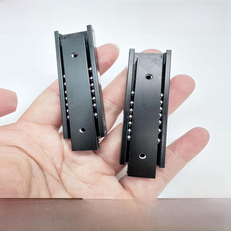 20mm宽两段轻质铝合金导轨三段滑轨直线工业双向抽屉Trackida51