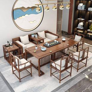 实木茶桌椅组合现代简约功夫家用茶台新中式喝茶泡茶桌子罗汉床榻