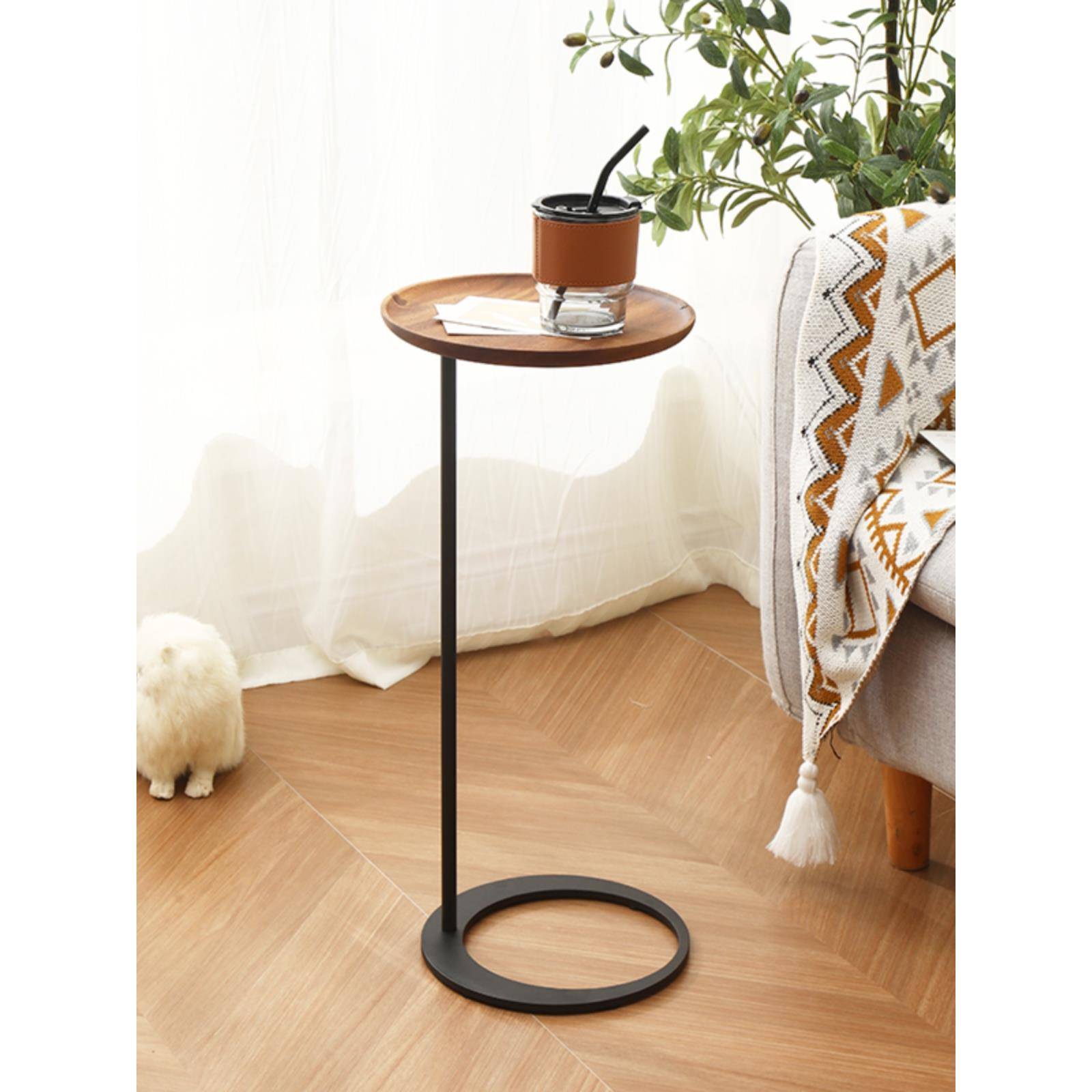 简约轻奢迷你实木床头小边几窄角几客厅卧室沙发小桌几可移动茶几