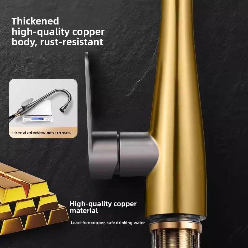 摩恩厨房拉出水龙头冷热精铜三速防溅家用水槽