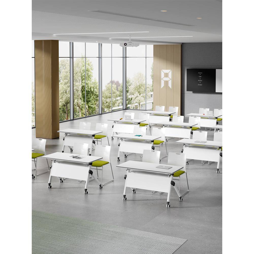 折叠会议桌培训桌椅组合职员酒店教育长条形移动拼接活动培训台