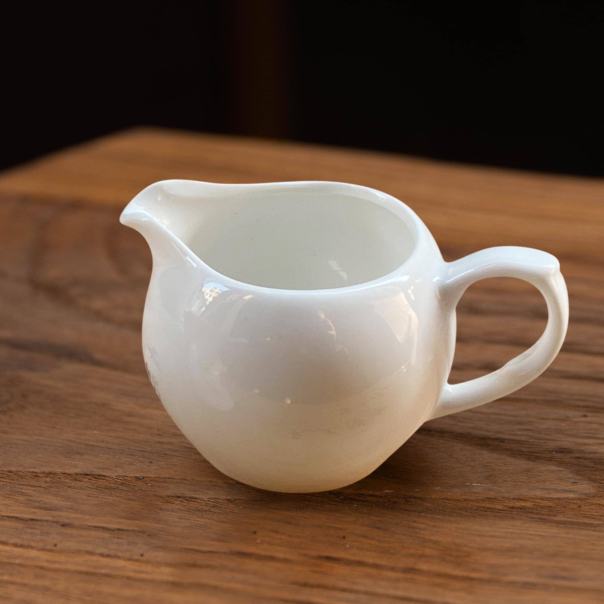 陶瓷羊脂玉茶具带把公道杯茶漏套装分茶器一体分茶杯装茶器公道杯