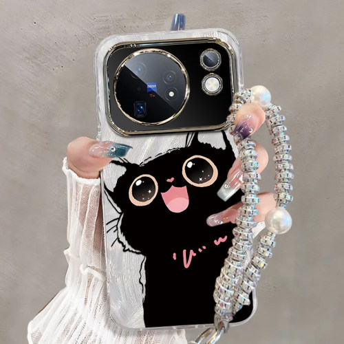 适用于vivoX500ProMax手机壳新款V2602A全包防摔爱心猫咪保护套X500Pro小众男女款羽纱壳ins风vivox500的外壳
