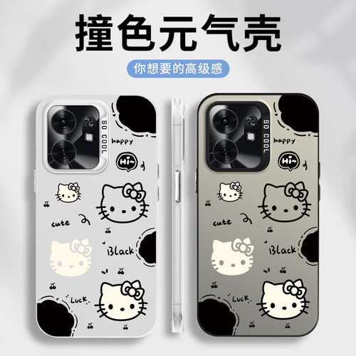 适用于荣耀畅玩80m手机壳新款PHZ-AN00全包防摔黑白猫咪保护套华为80M可爱男女款网红卡通元气壳ins风的外壳