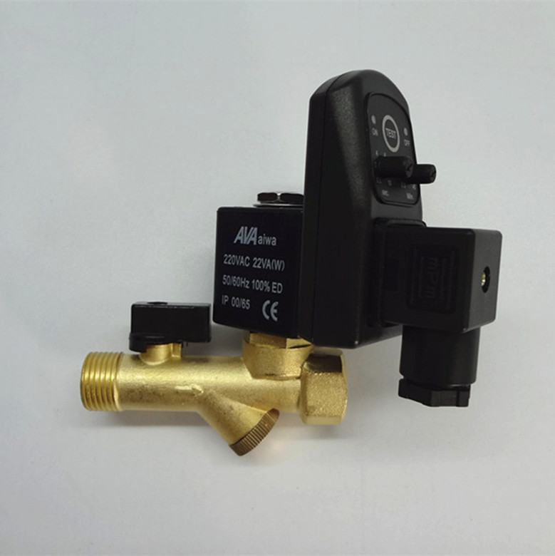 包邮储气罐气泵空压机定时电子自动排水阀器款带电线管道AC220V