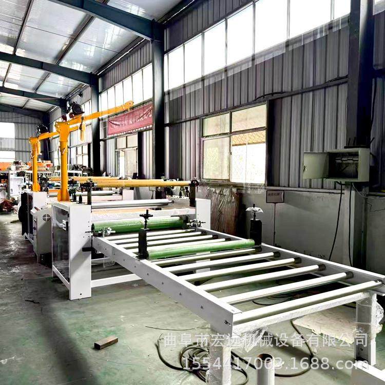 三胺防火板杨木单板木皮贴合机 自动上板码垛纤维板覆膜PUR热胶机