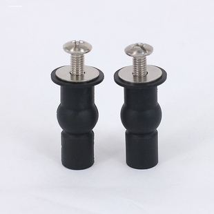 老式马桶盖配件上装长方形不锈钢垫片座便器固定橡胶膨胀螺丝