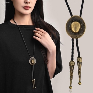 西部牛仔波洛领带韩国风牛仔帽领绳波洛领结时尚项链BOLO TIE系列