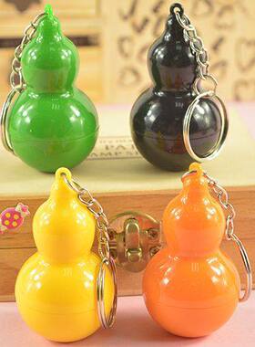 彩色宝葫芦可伸缩笔高颜值可爱卡通葫芦娃蓝色圆珠笔钥匙挂件笔潮