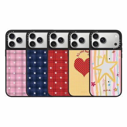 17系列彩色格纹限定手机壳苹果17ProMax适用iPhone16Pro可爱卡通15Plus少女爆款14防摔保护套13硬壳12