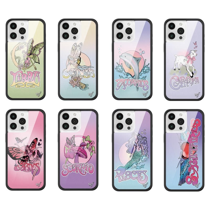 Wildflower十二星座星盘合集适用苹果17promax手机壳iphone16pm个性15plus防摔抗震14/13欧美明星同款手机壳
