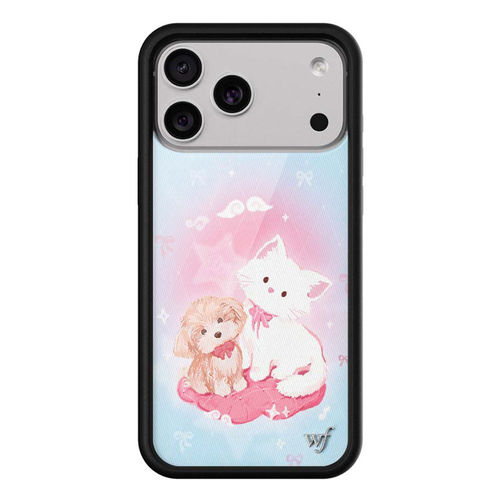 WF毛茸派对手机壳波点Furry Friends三星苹果iPhone17/16/15/Pro/Max硬壳防摔保护套蓝粉渐变小狗小猫可爱wf