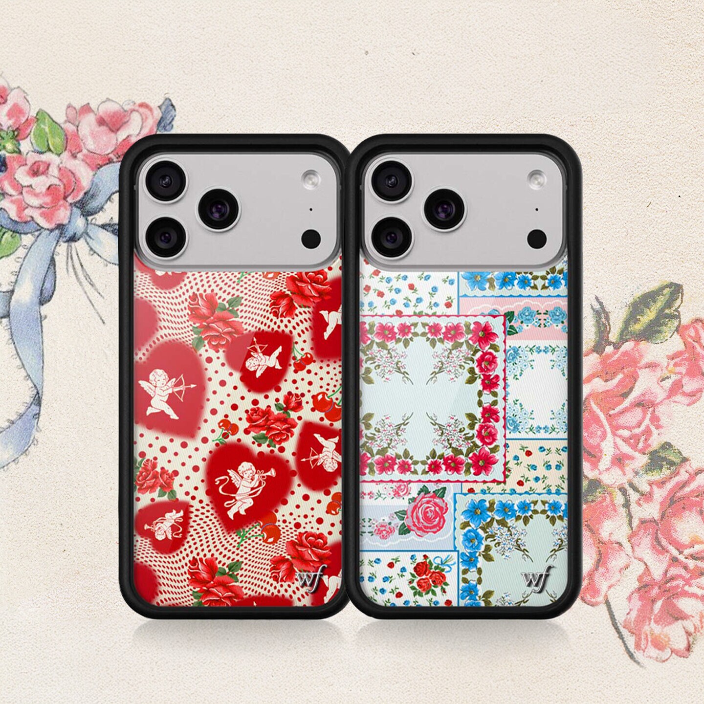 For Love & Lemons x Wf爱心丘比特联名手机壳适用苹果iPhone17/16/15/Pro/Max硬壳全包防摔保护套个性时尚wf