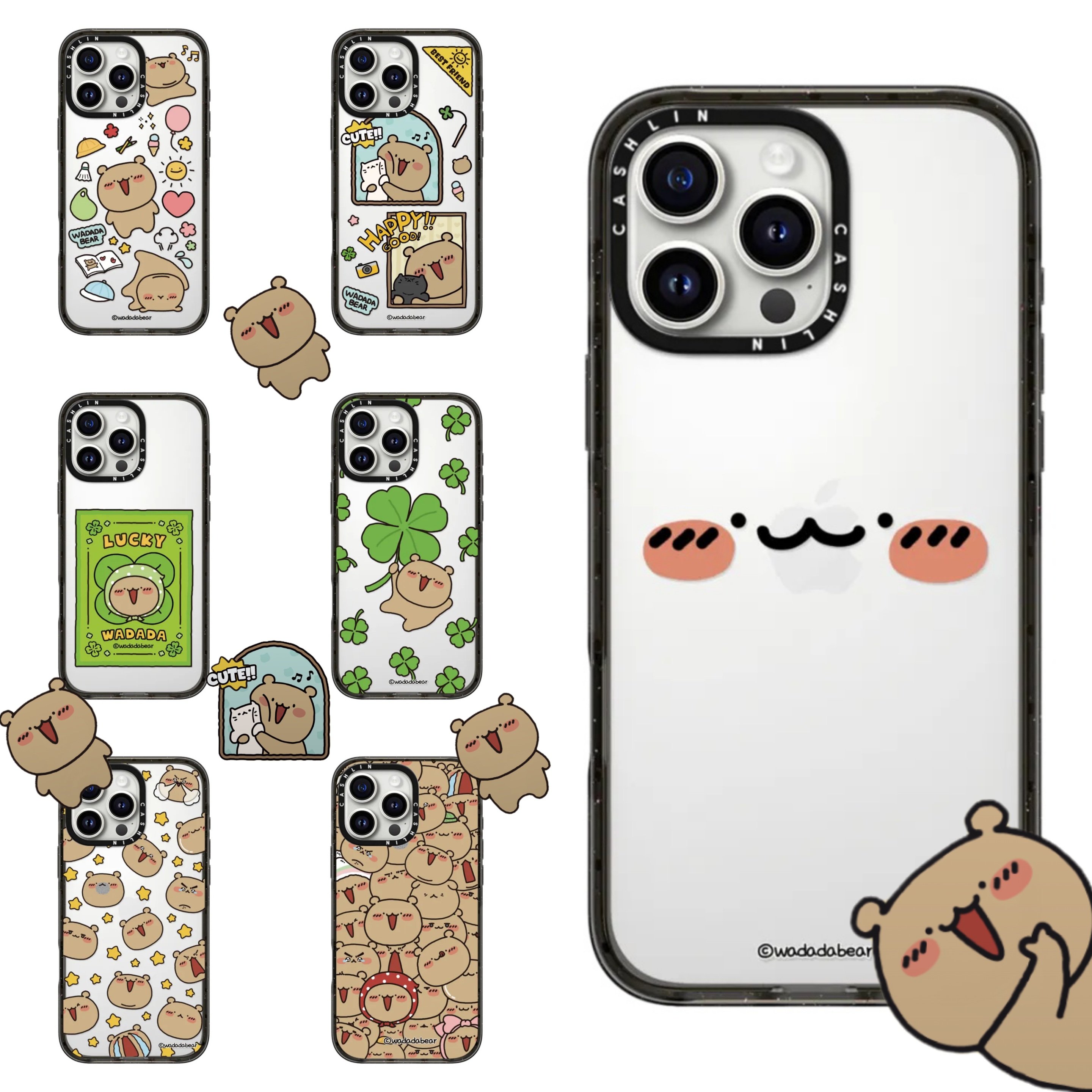 Wadada熊CASE手机壳新壳体苹果16适用于iPhone15ProMax可爱卡通14Plus小众少女爆款13防摔保护套12硬壳11