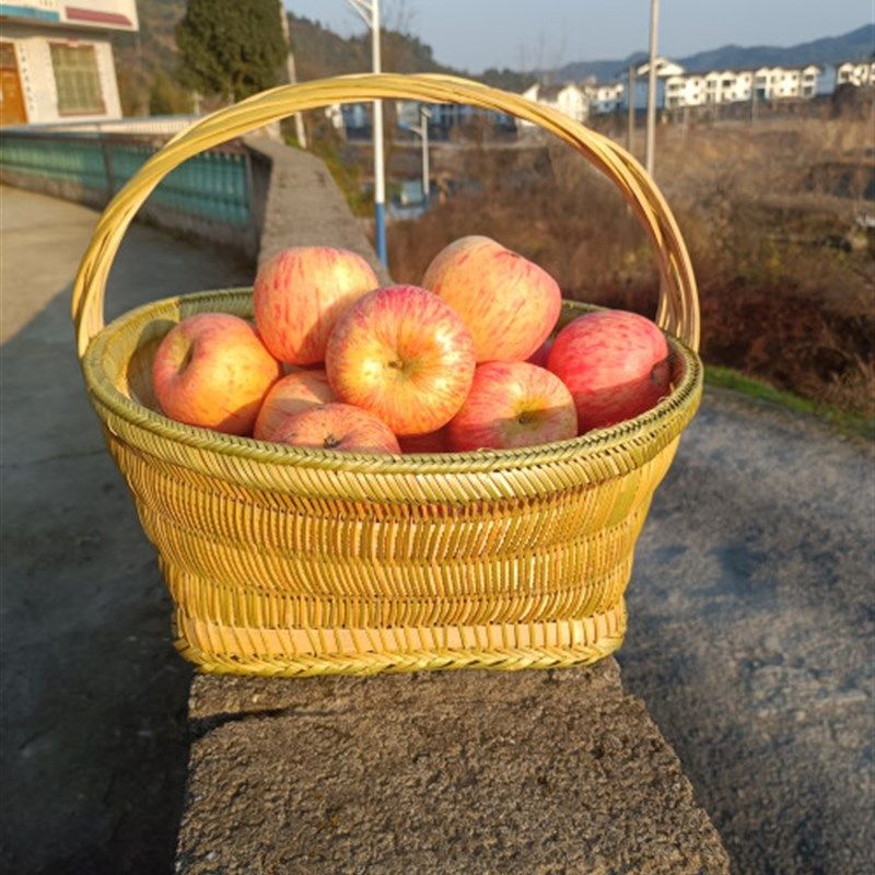 贵州纯手工精品竹编提篮 菜篮子竹筐 竹篮 手提篮 水果篮 菜篮