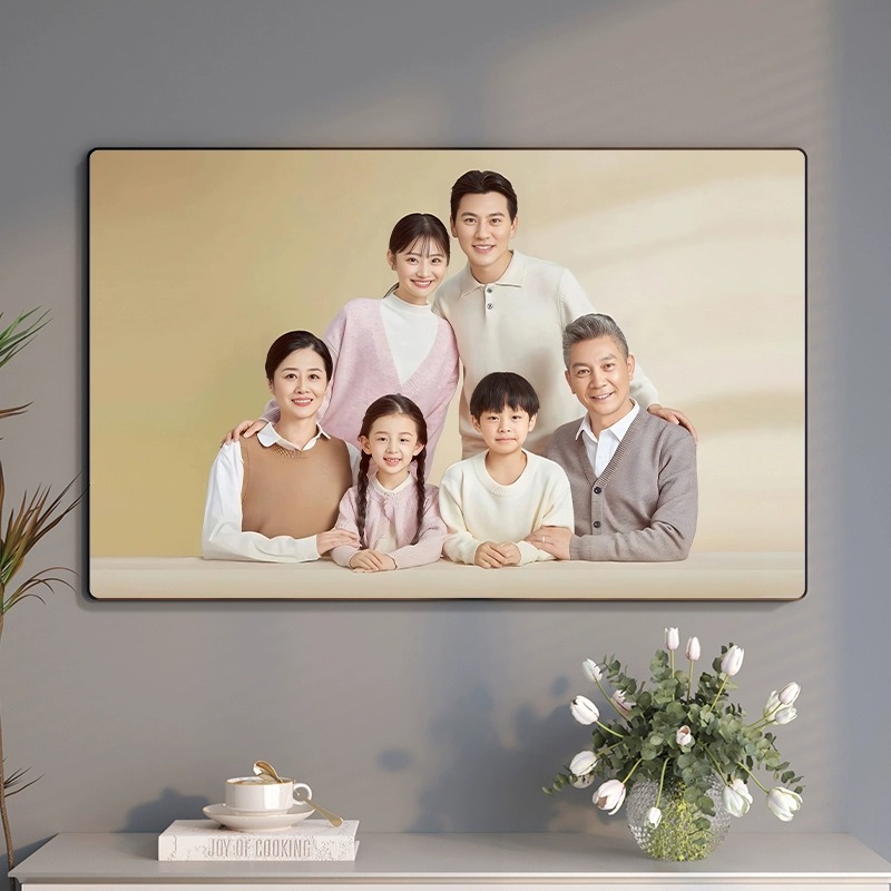 全家福洗照片做成相框婚纱照相片冲印定制水晶画框儿童照装裱挂墙