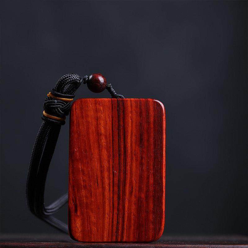 印度小叶紫檀金星平安无事牌红木挂件刻字木牌腰牌吊坠车挂饰木料