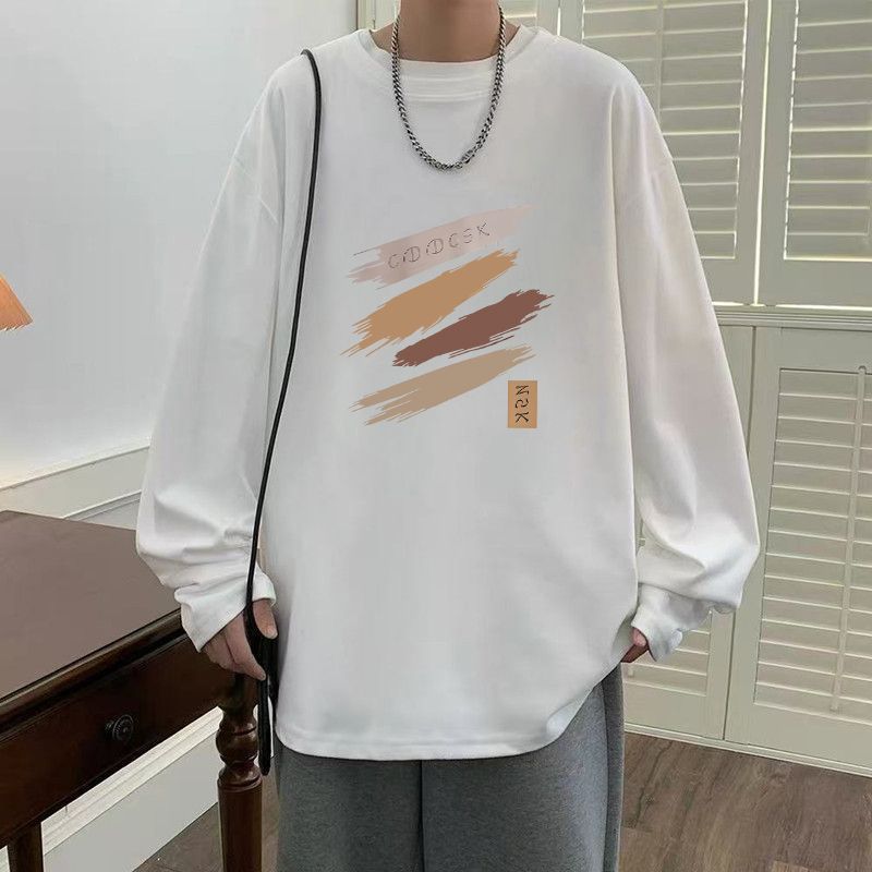 中长款高级感印花显瘦别致痞帅长T恤