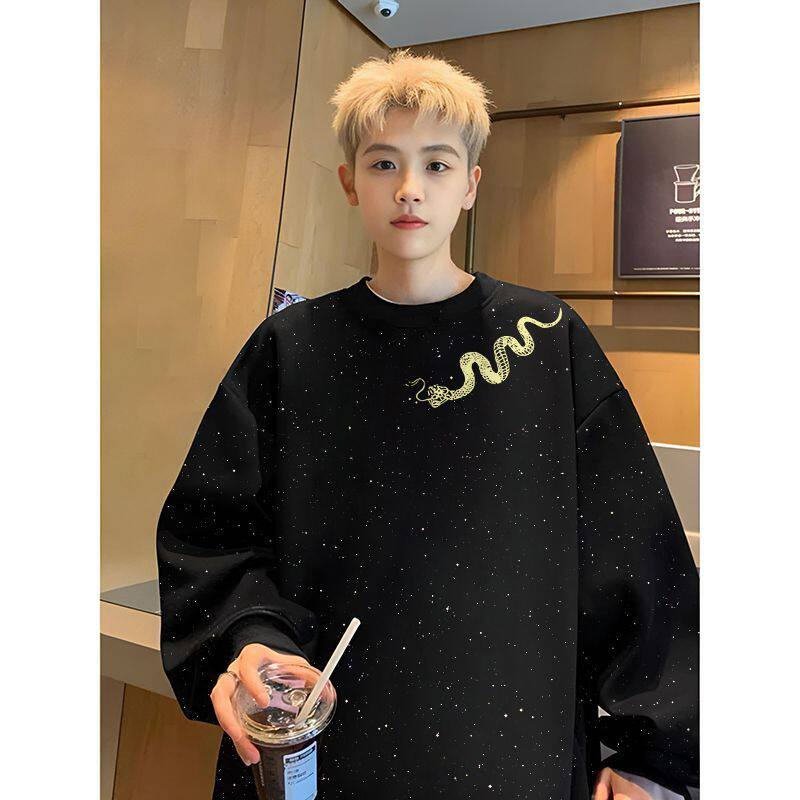 爆款个性韩版新款小众秋冬季男士卫衣