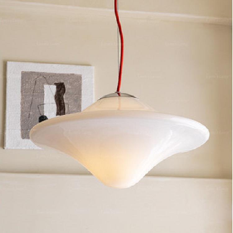 极简客厅吊灯现代简约大气设计师奶油风灯饰飞碟餐厅吊灯主卧室灯