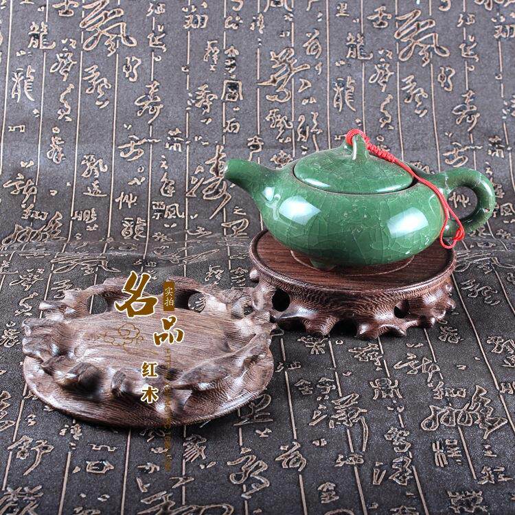 实木客厅摆件底座红木鸡翅木花盆底座木雕家居装饰礼品