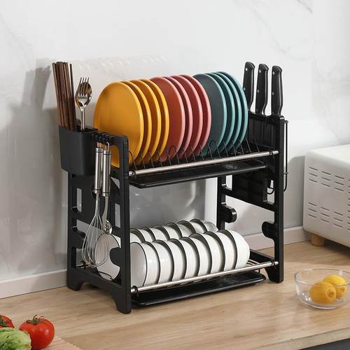 碗架碗筷收纳盒放碗碟架沥水架放碗架家用厨房置物架百货日用大全
