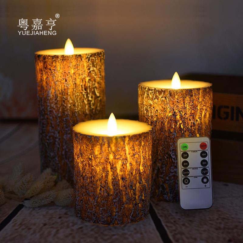 松树摇摆遥控电子蜡烛灯浪漫生日表白创意布置求婚led夜灯假石蜡