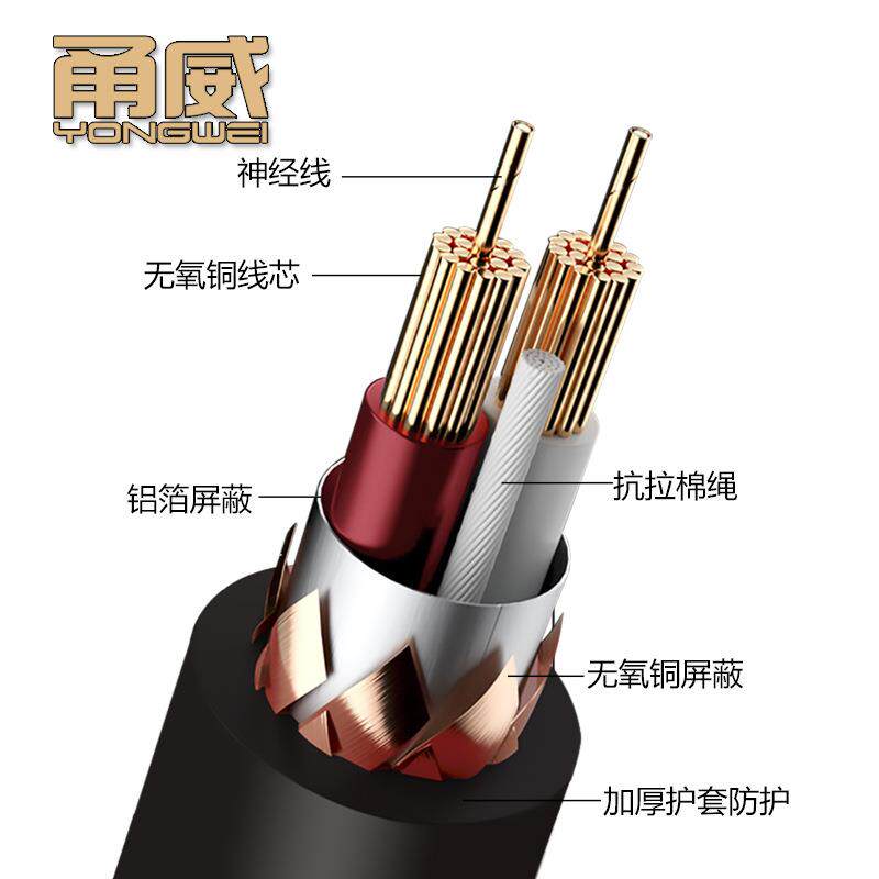 3芯卡侬公对母音频线可调多角度方向直角弯头麦克风调音台线
