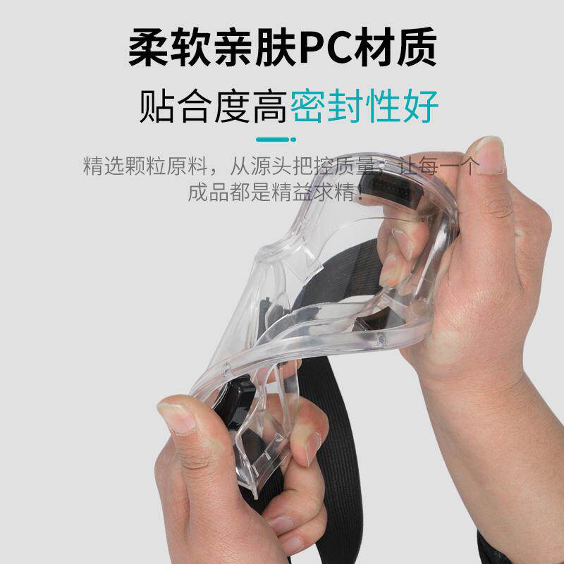 漂流护目镜劳保防飞溅防灰尘飞沫风沙防雾透明打磨骑行眼镜男女云