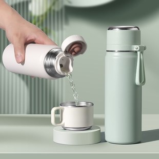 保温杯女2024新款高s颜值不锈钢泡茶喝水一杯两用运动旅行茶杯