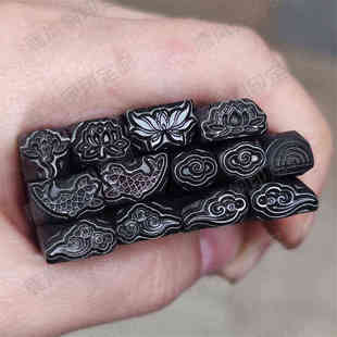 CNC精雕钢g印锦鲤祥云元宝打金银工具錾刻花錾子冲头可定制图案